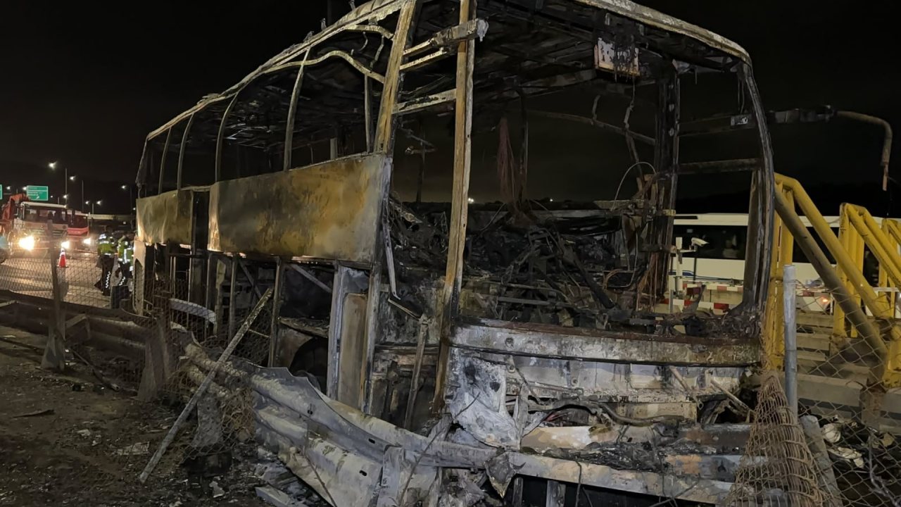 Kuzey Marmara Otoyolu’nda otobüs yangınında can kaybı 3 oldu