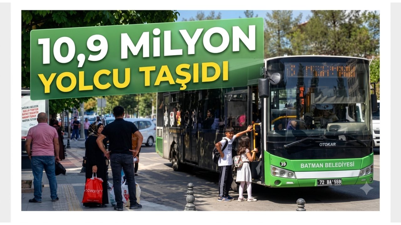 Batman’da 10.9 Milyon Yolcu Toplu Taşımayı Tercih Etti