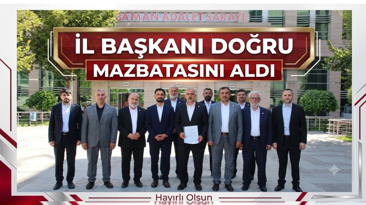 Batman İl Başkanı Doğru, Mazbatasını Aldı ve Hedeflerini Açıkladı