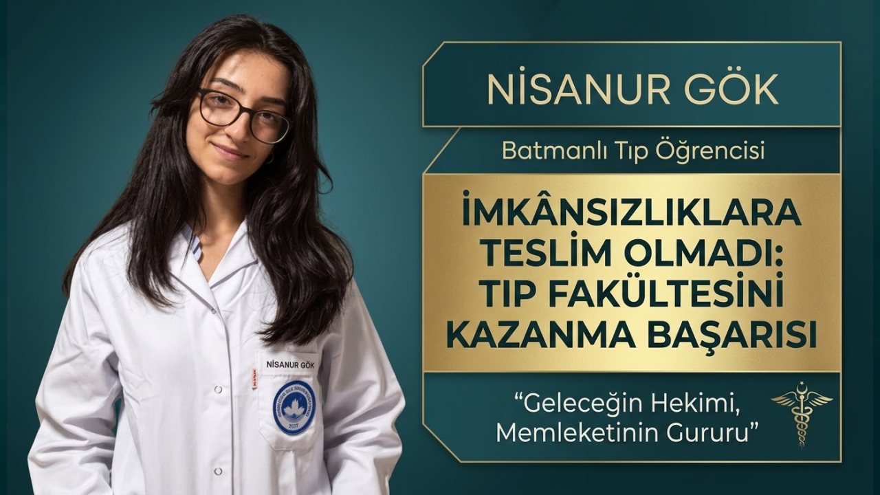 Batmanlı Nisanur Göker, Tıp Fakültesi’ni Kazanarak Başarıya Ulaştı