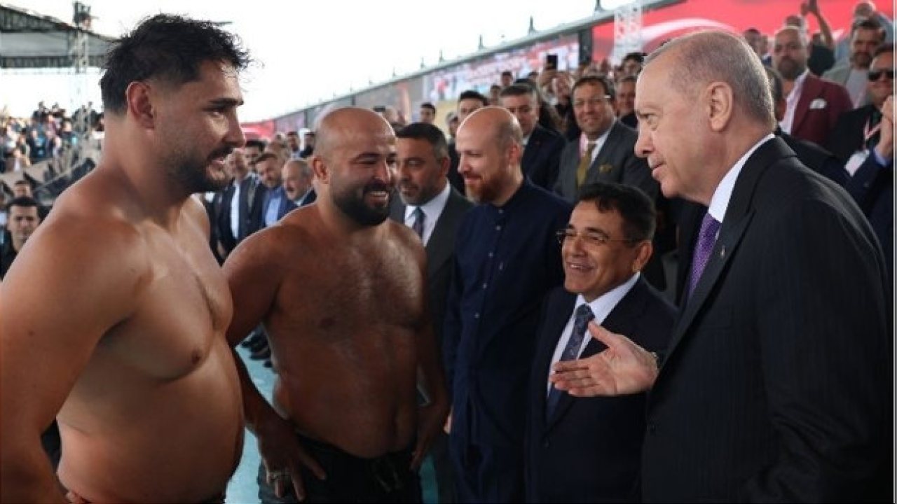 Cumhurbaşkanı Erdoğan, Yağlı Güreş Finalini İzledi