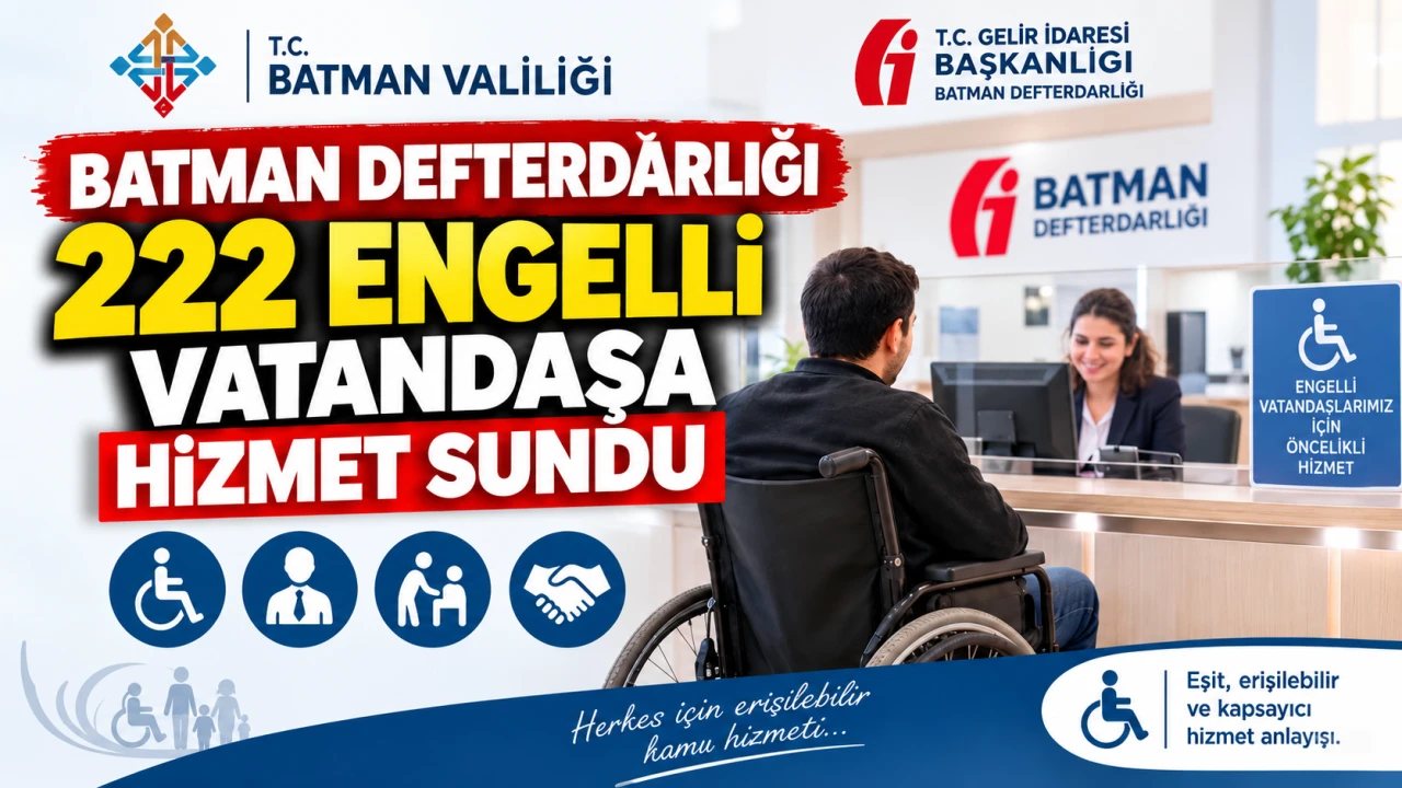 Batman Defterdarlığı 222 Engelli Vatandaşa Hizmet Sağladı