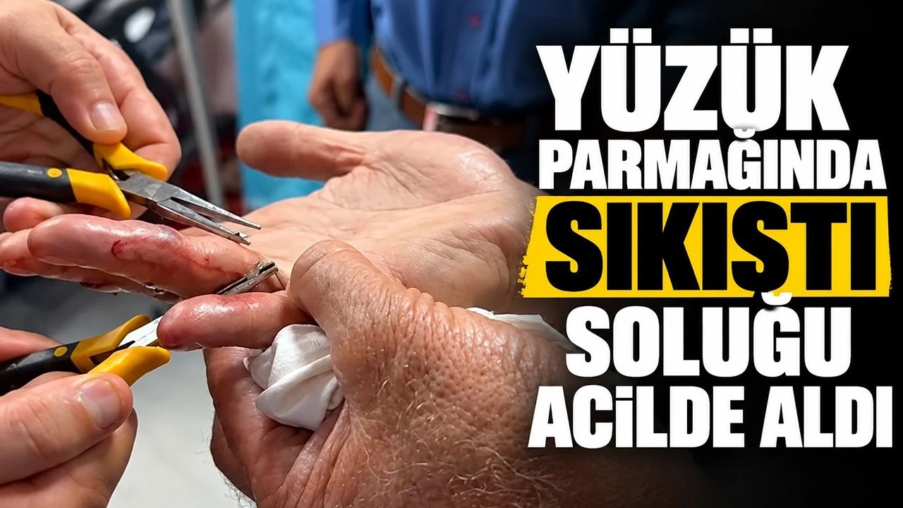 Acil Serviste Yüzük Sıkışan Vatandaşa Müdahale Edildi