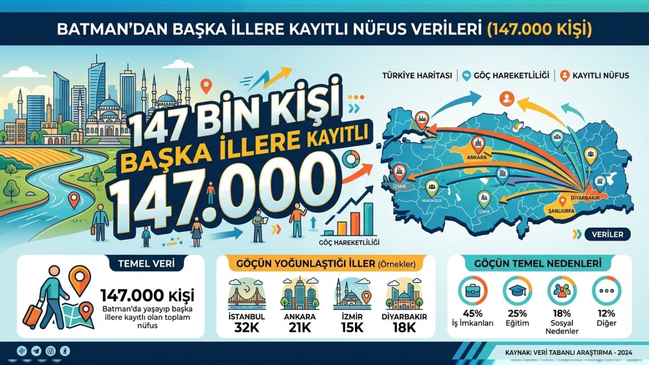 Batman’da 147 bin kişi başka illere kayıtlı