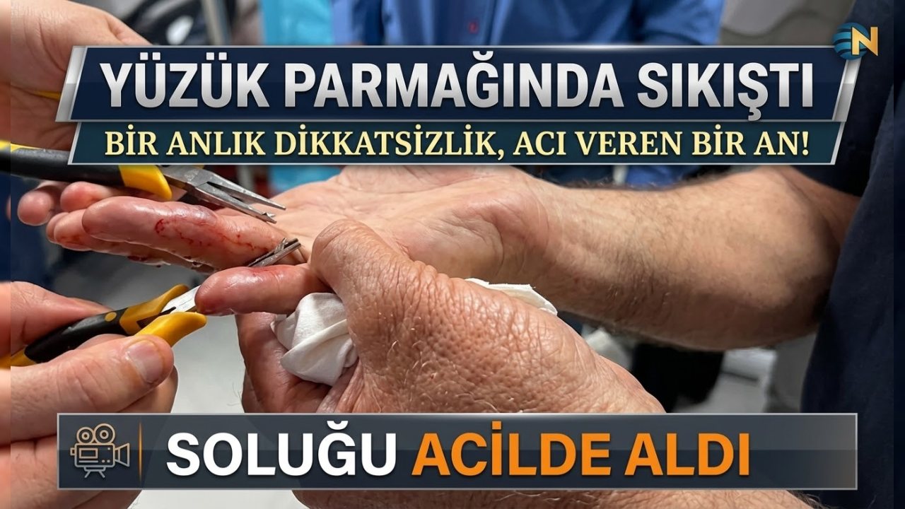 Acil Serviste Yüzük Sıkışan Vatandaşa Müdahale Edildi