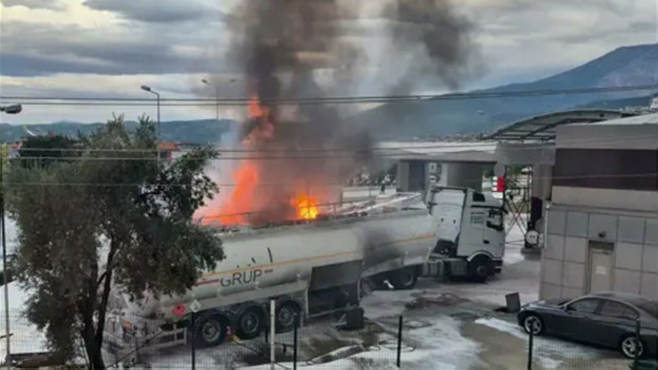 Denizli’deki akaryakıt istasyonunda yangın paniği