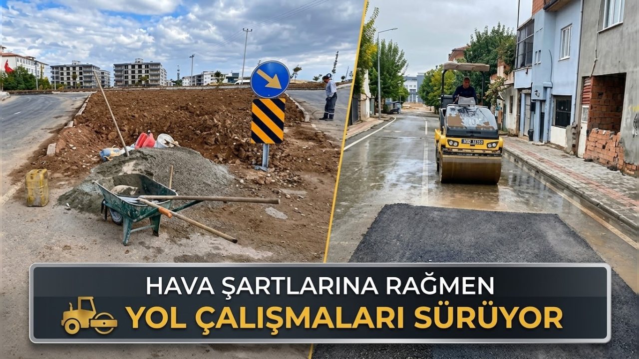 Batman’da Yol Çalışmaları Hava Şartlarına Rağmen Devam Ediyor