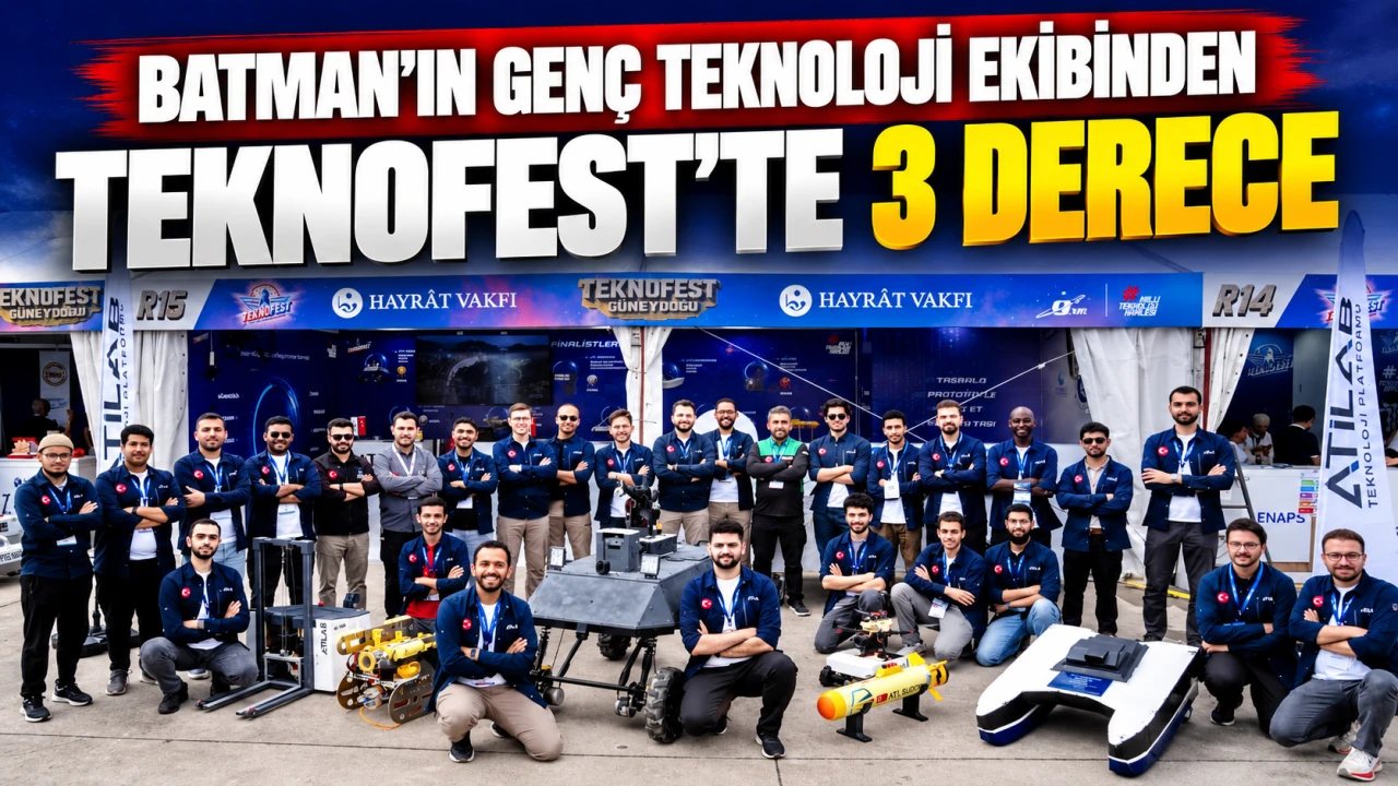 Batman Teknoloji Ekibi TEKNOFEST’te Üç Derece Kazandı