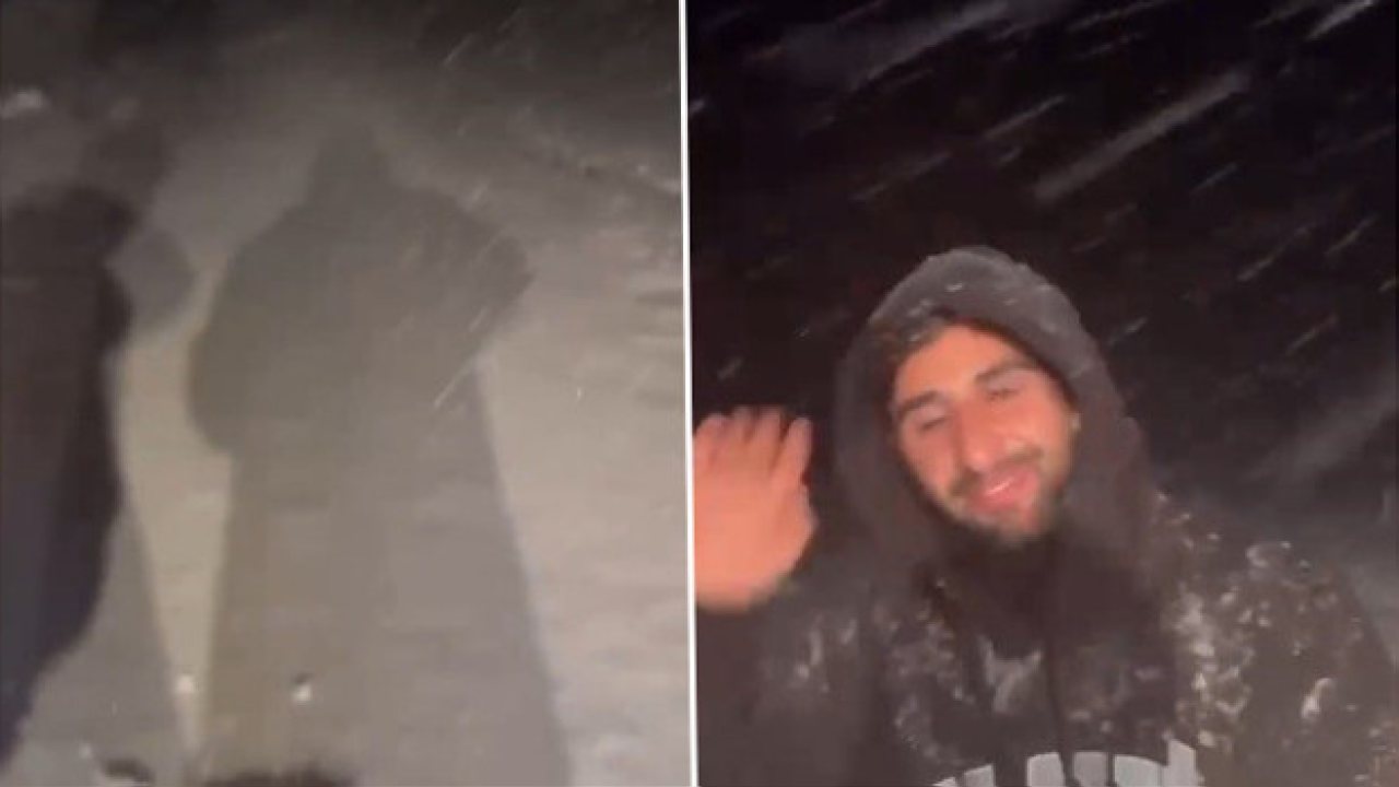Selim ilçesinde mevsimin ilk karı yağdı