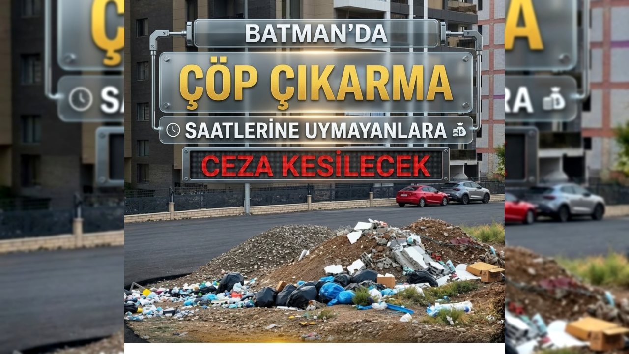 Batman’da Çöp Toplama Saatlerine Uymayanlara Cezai İşlem Uygulanacak