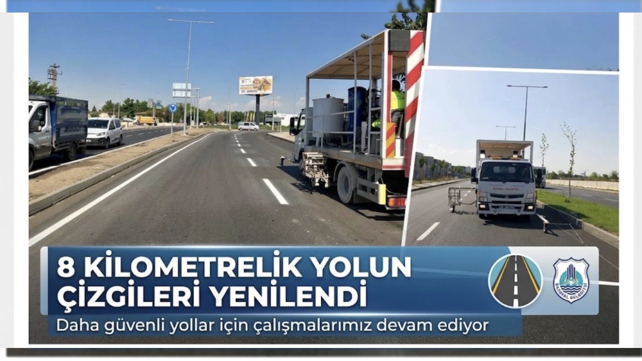 Batman’da 8 Kilometrelik Yol Çizgileri Yenilendi