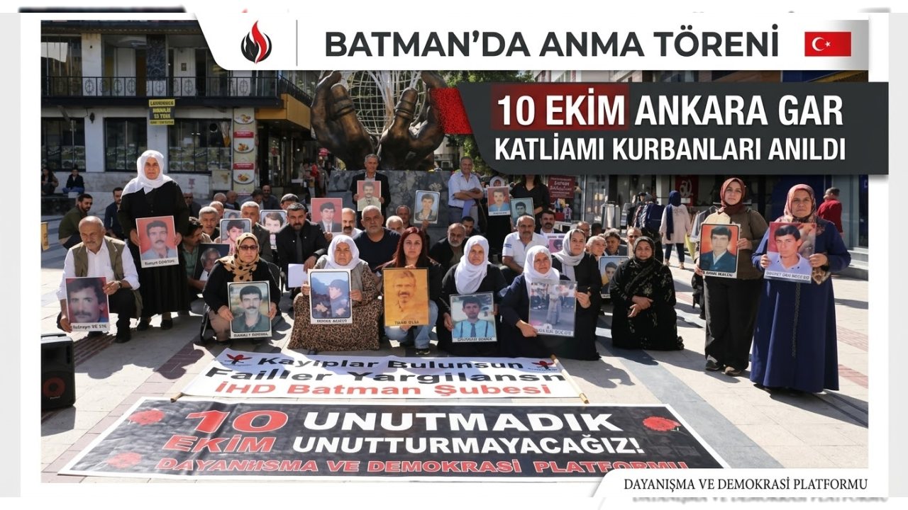 Batman’da 10 Ekim Katliamı İçin Anma Etkinliği Düzenlendi