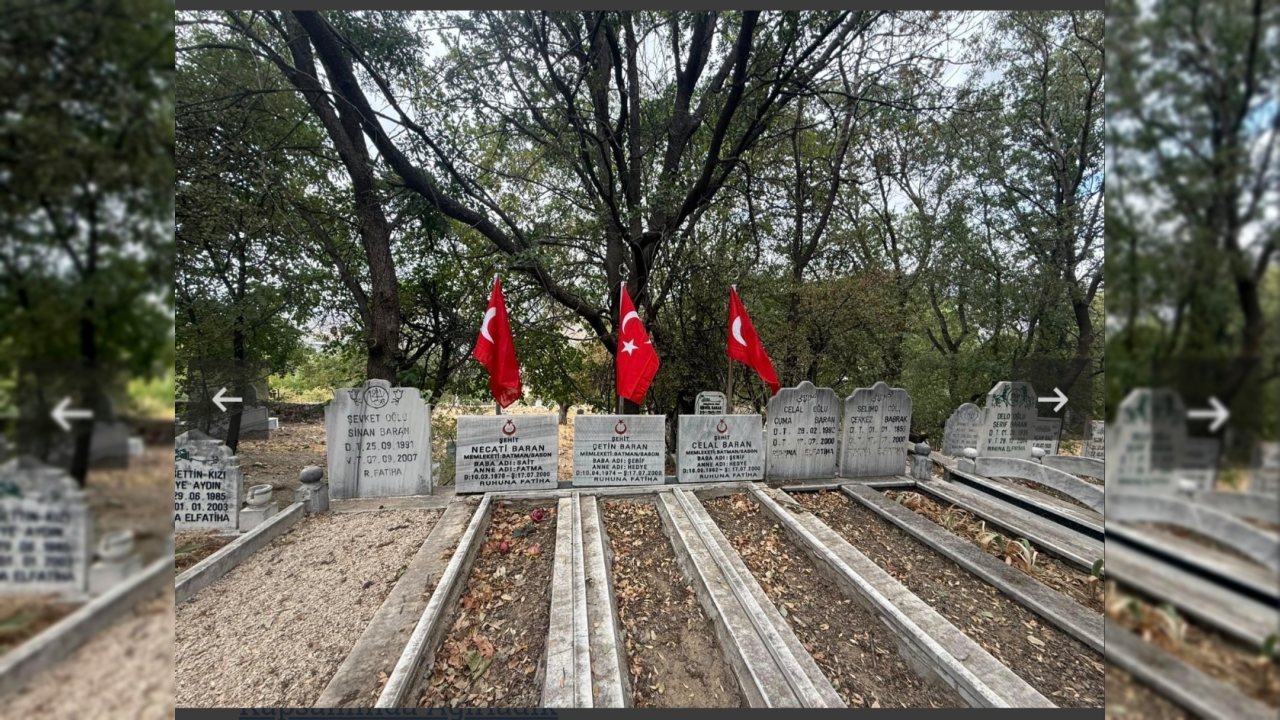 Sason’da Şehit Kabirlerine Bakım Çalışmaları Devam Ediyor