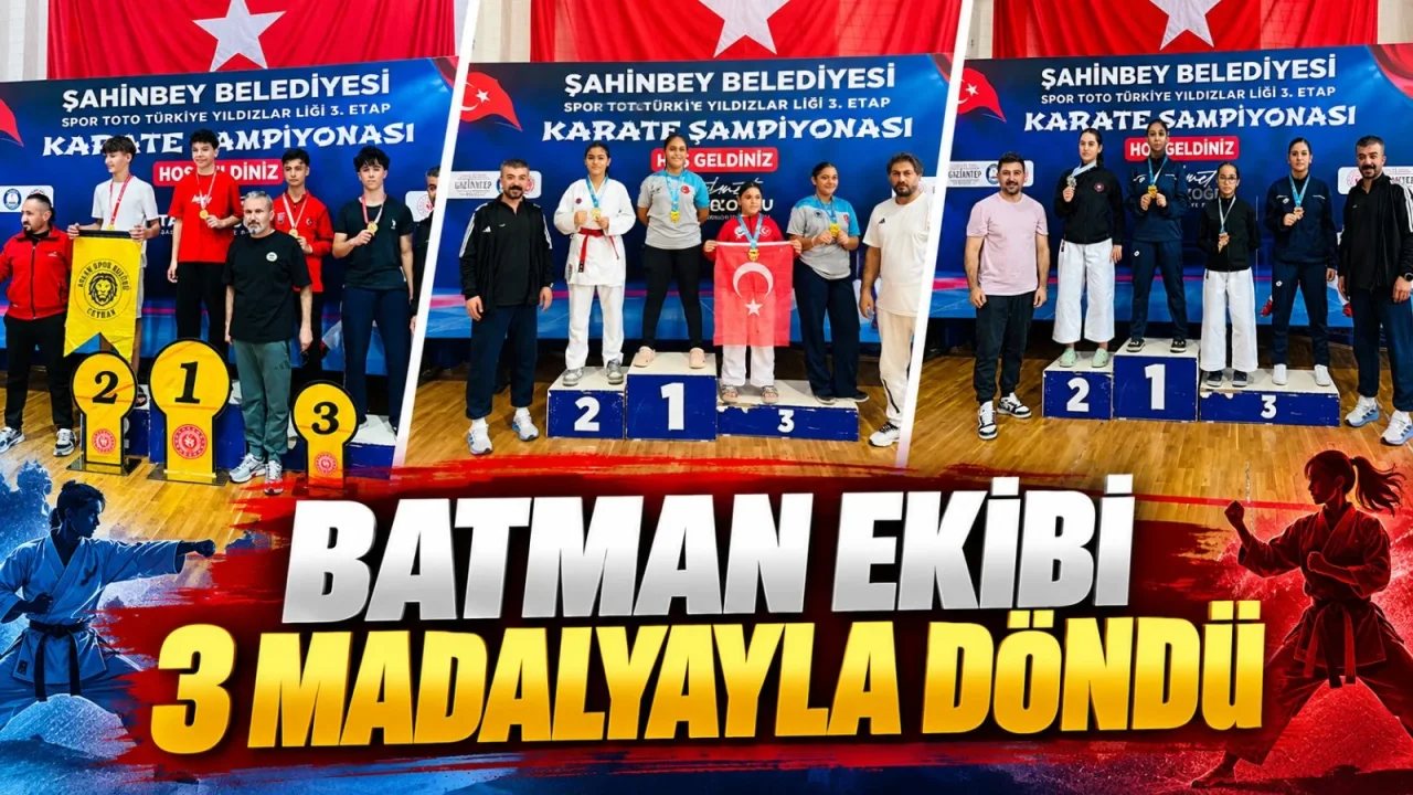 Batman Ekibi Şampiyonadan Üç Madalya ile Döndü
