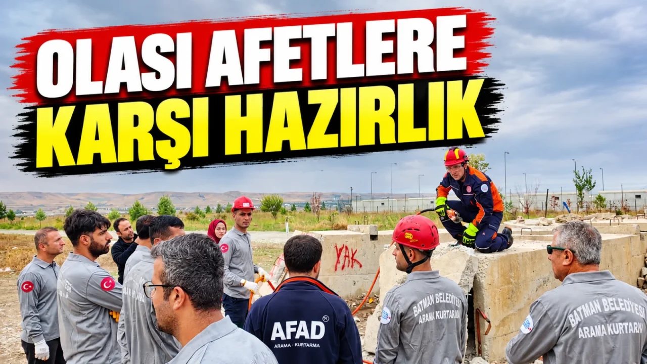 Batman’da Afetlere Karşı Arama Kurtarma Eğitimi Veriliyor