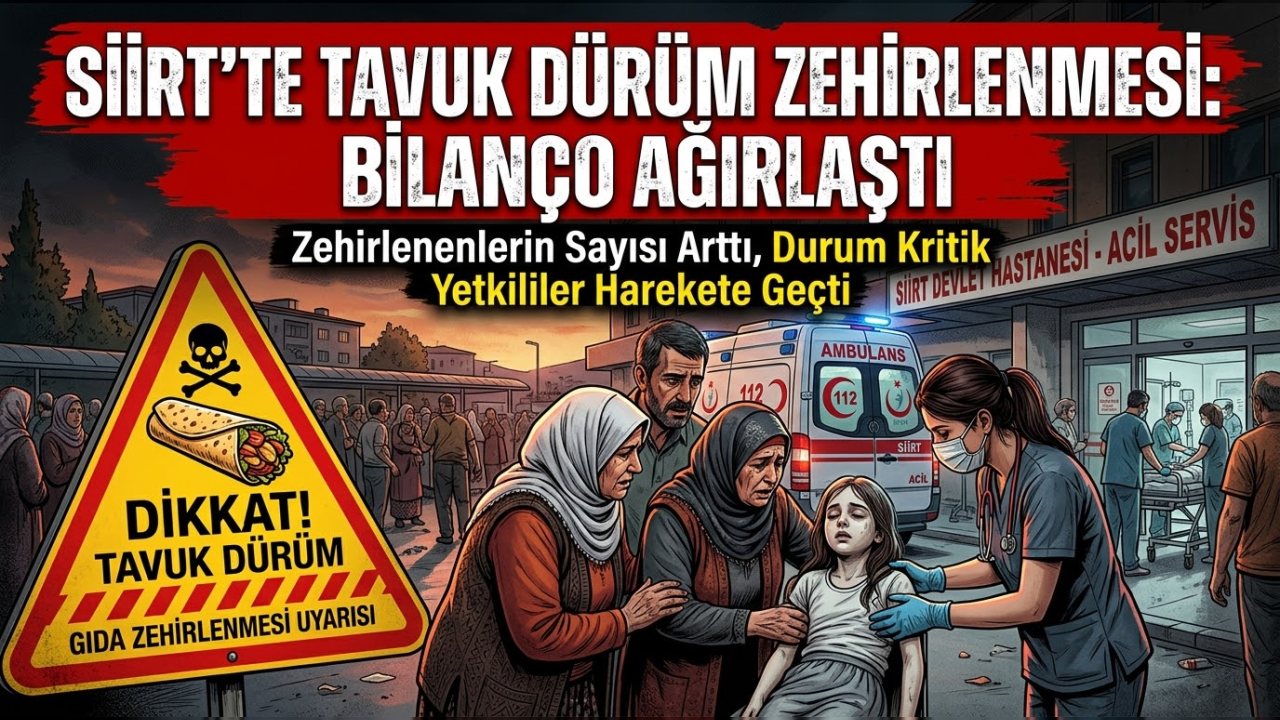 Siirt’te Tavuk Dürüm Zehirlenmesi: Bilanço Ağırlaştı