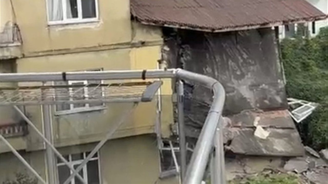 Zonguldak’ta Sağanak Nedeniyle Riskli Ev Çöktü