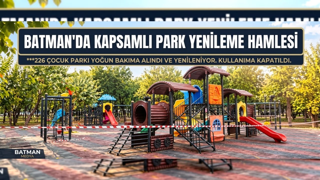 Batman’daki 226 Parkta Yenileme Çalışmaları Devam Ediyor