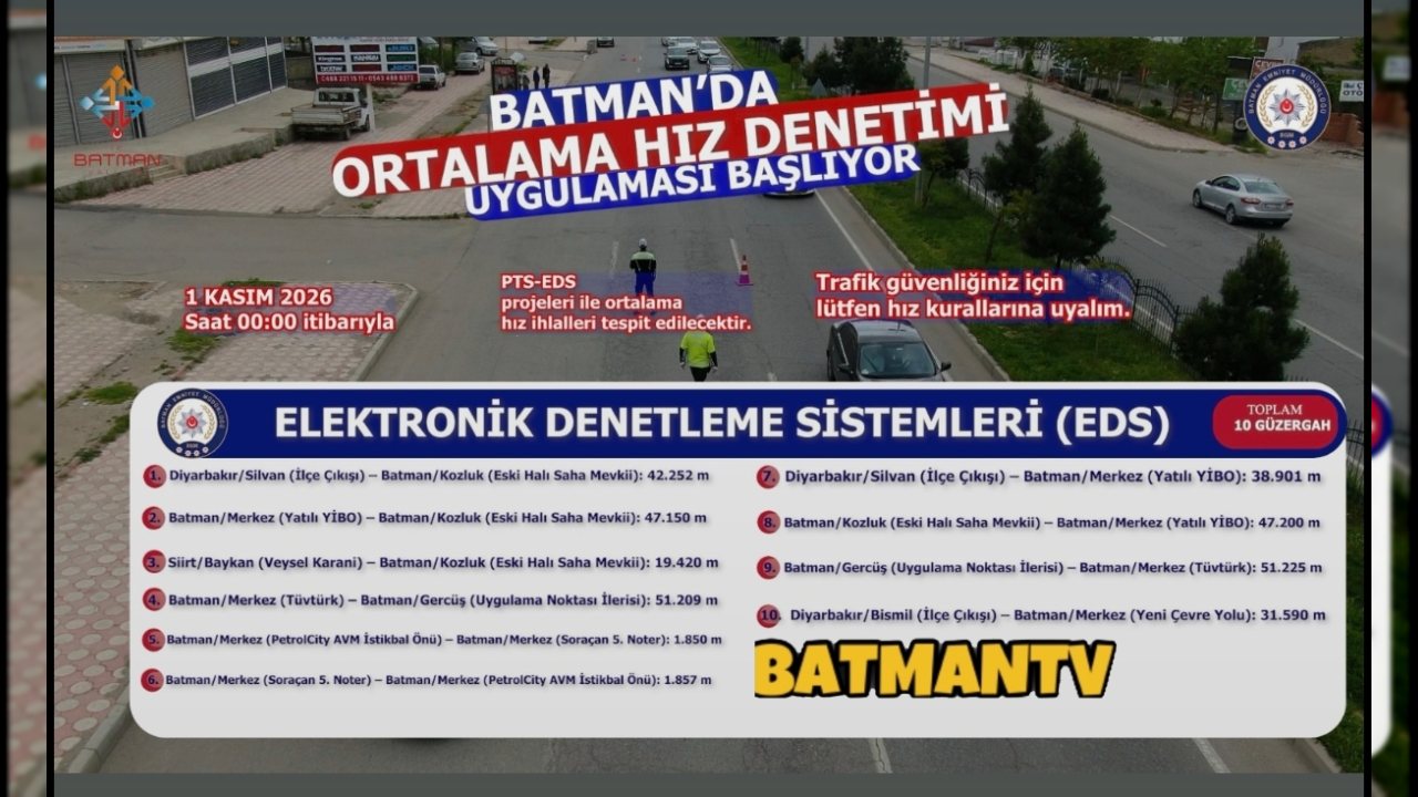 Batman’da PTS-EDS Dönemi Başlıyor! 1 Kasım’da 10 Noktada Aktif Olacak